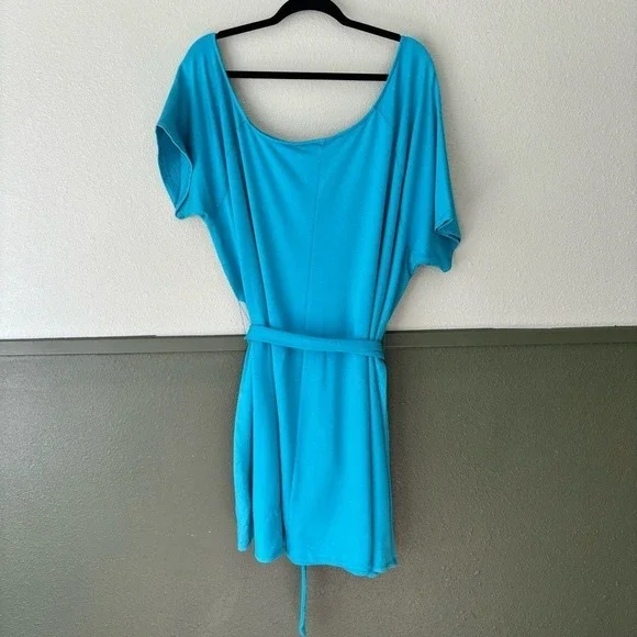 NWT Torrid Callie Off the Shoulder Terry T-Shirt Mini Dress In‎ Blue 4X - Picture 6 of 11